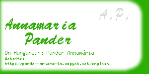 annamaria pander business card